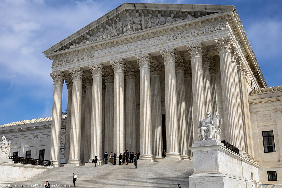 The exterior of the Supreme Court.