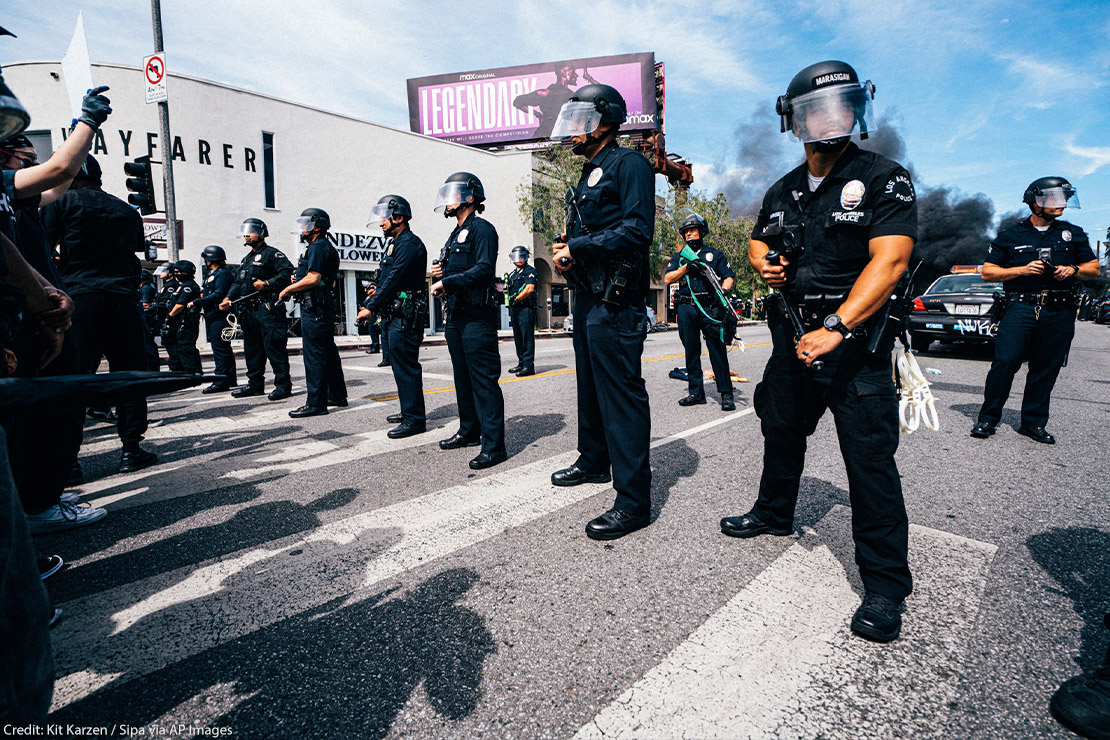 Protests turned violent on Saturday, May 30 as thousands of demonstrators marched along LA streets