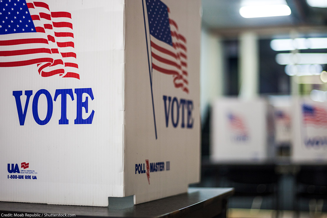 A voting booth