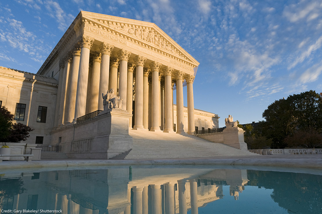 An external shot of the U.S. Supreme Court.