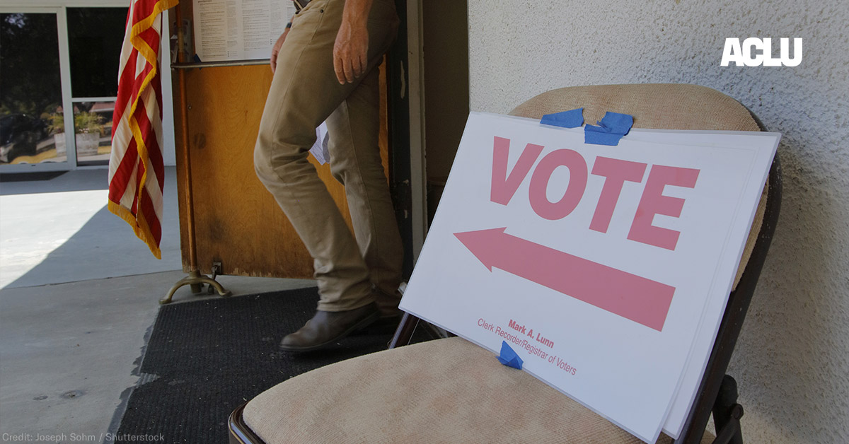 Voting Sign on Chair