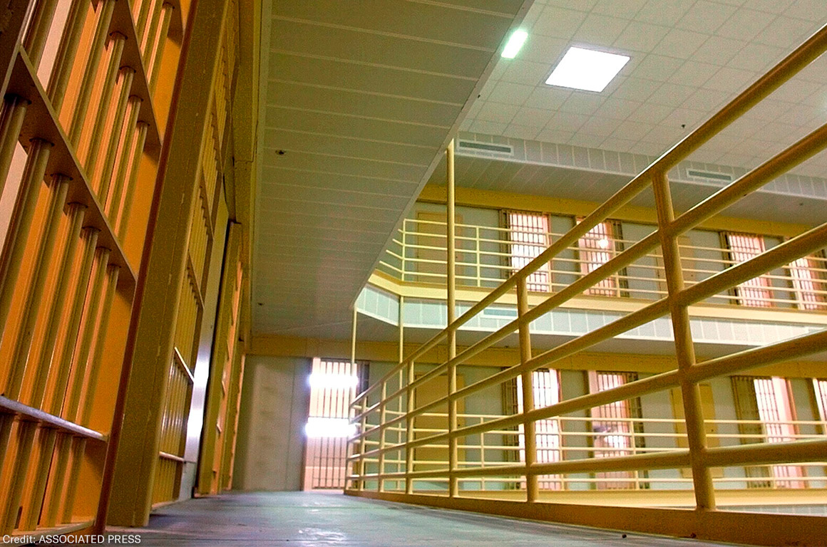 Empty cells at Arkansas Department of Correction prison in Malvern, Ark.