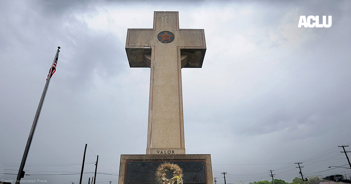 World War I memorial cross in Bladensburg, Md