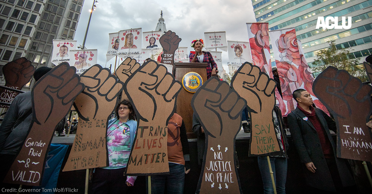 Protesters at rally