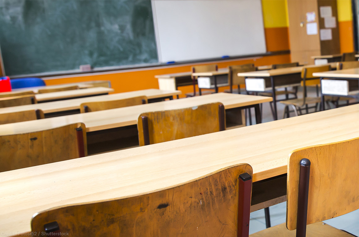 An empty classroom