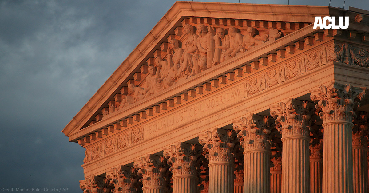 Supreme Court at sunset